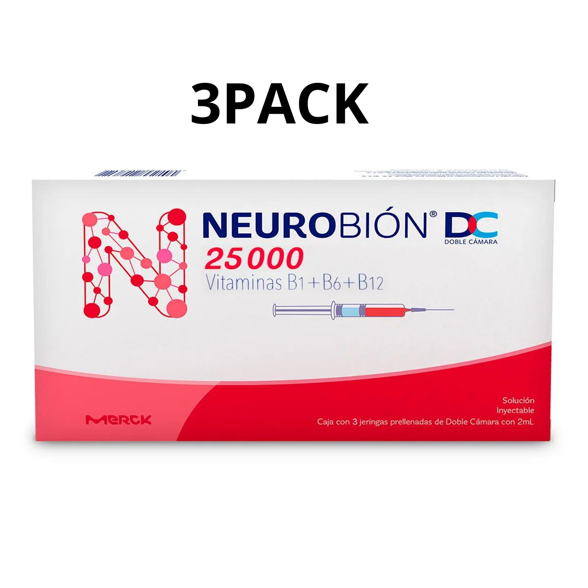 NEUROBION 25,000 DC TRI PACK AMPOLLAS INYECTABLES